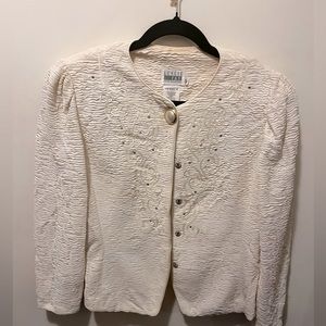 Leslie Fay lightweight adorned evening jacket as‎ 12 petite